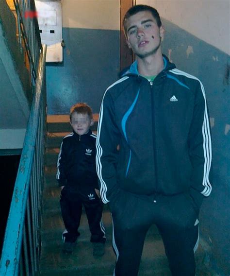 russian man in adidas tracksuit.